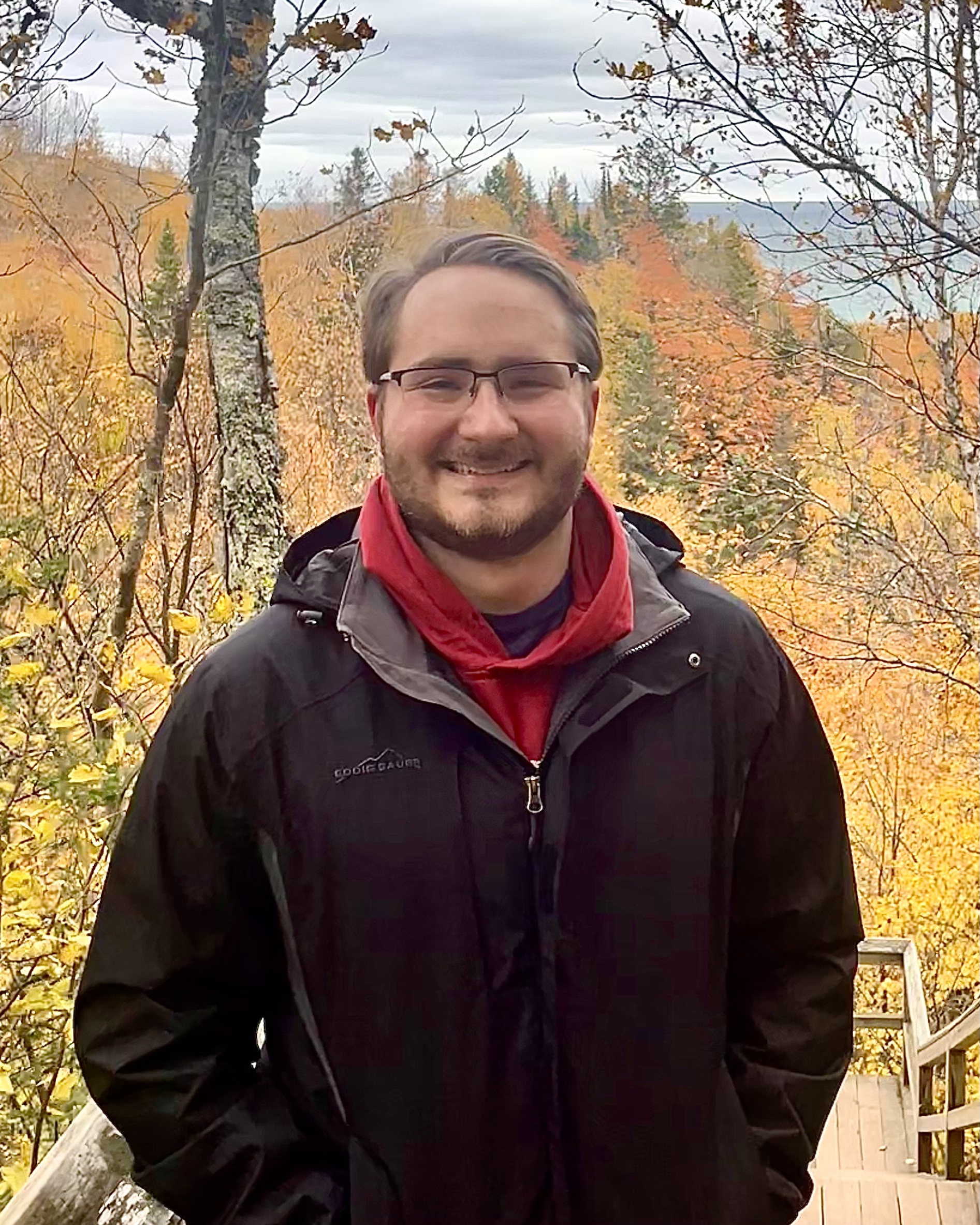 Jonathan Gould at Sable Falls in autumn